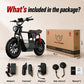 Electric scooter with packaging and accessories on a beige background - windhorse d1