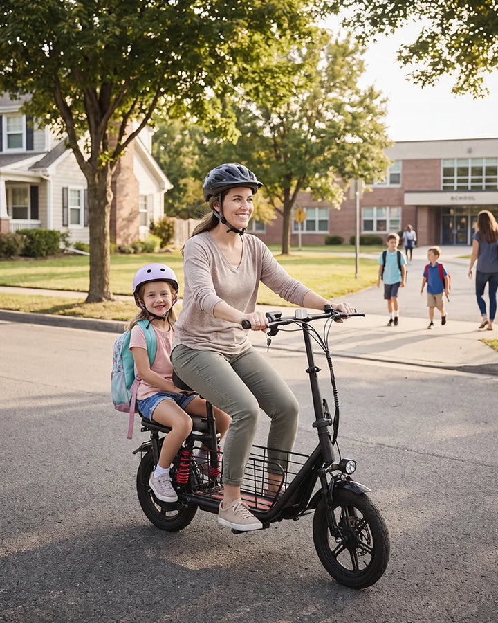 Two up for the school run