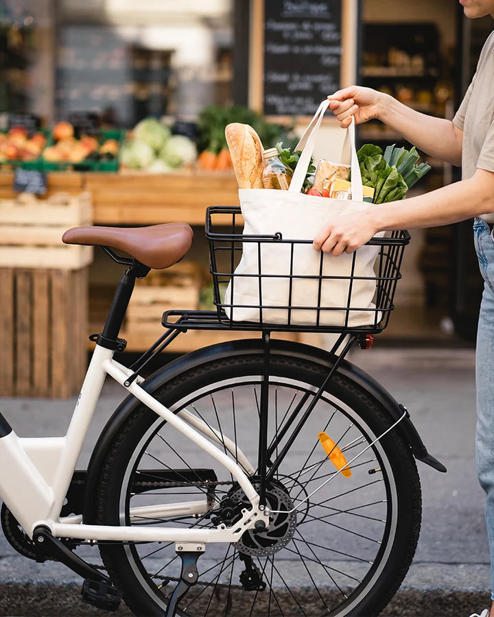 Groceries and gear, handled